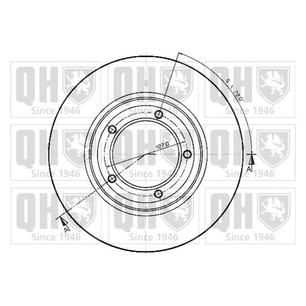1 disque de frein avant Quinton Hazell BDC3473