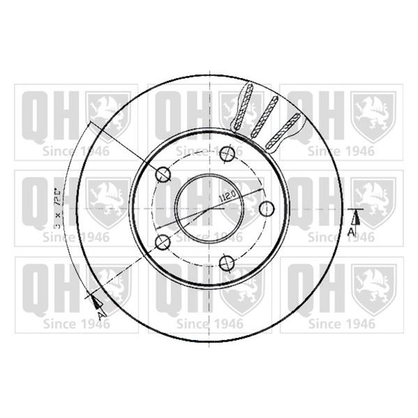 1 disque de frein avant Quinton Hazell BDC3517
