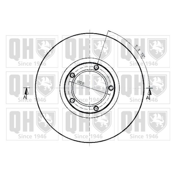 1 disque de frein avant Quinton Hazell BDC3519