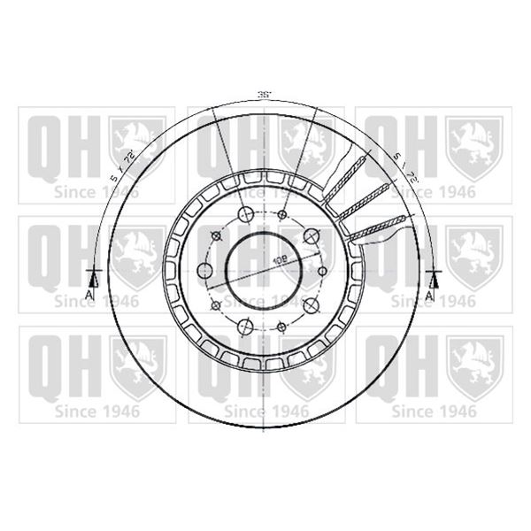 1 disque de frein avant Quinton Hazell BDC3570