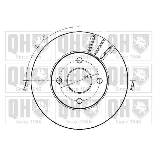 1 disque de frein avant Quinton Hazell BDC3582