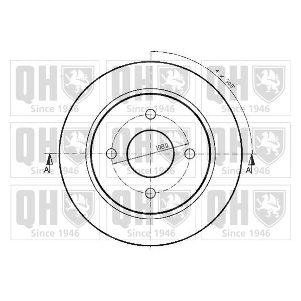 1 disque de frein arrière Quinton Hazell BDC3583