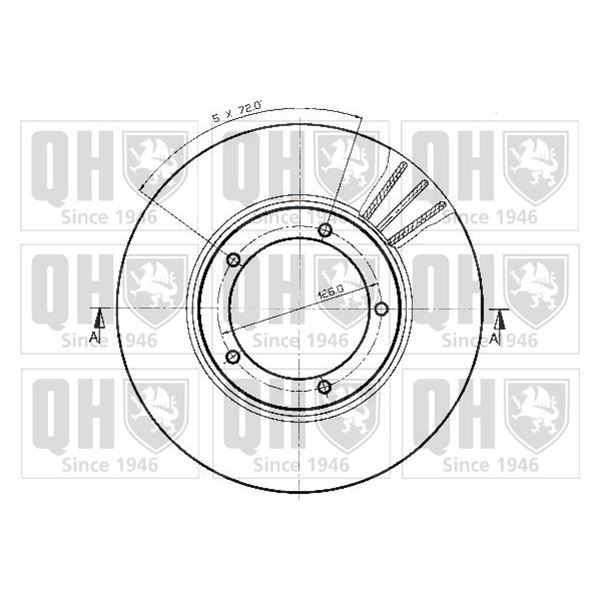 1 disque de frein avant Quinton Hazell BDC3601
