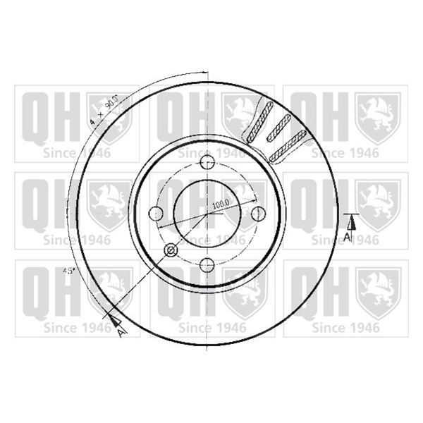 1 disque de frein avant Quinton Hazell BDC3605