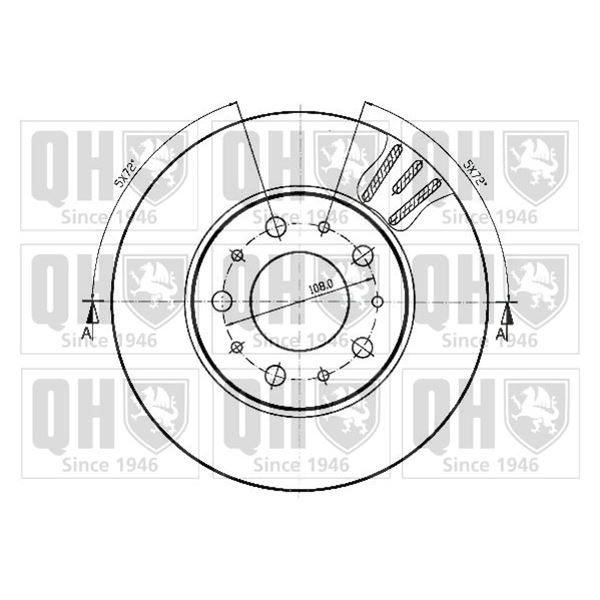 1 disque de frein avant Quinton Hazell BDC3716