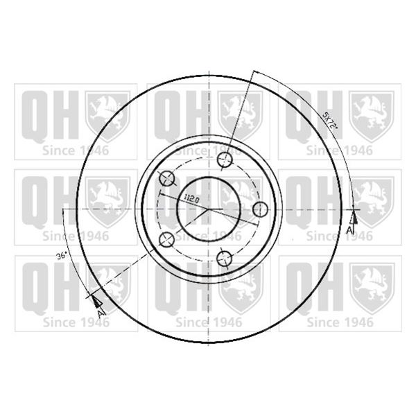 1 disque de frein avant Quinton Hazell BDC3824