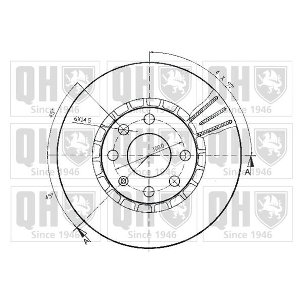 1 disque de frein avant Quinton Hazell BDC3826