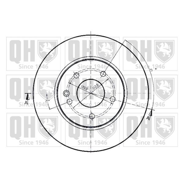 1 disque de frein avant Quinton Hazell BDC3838