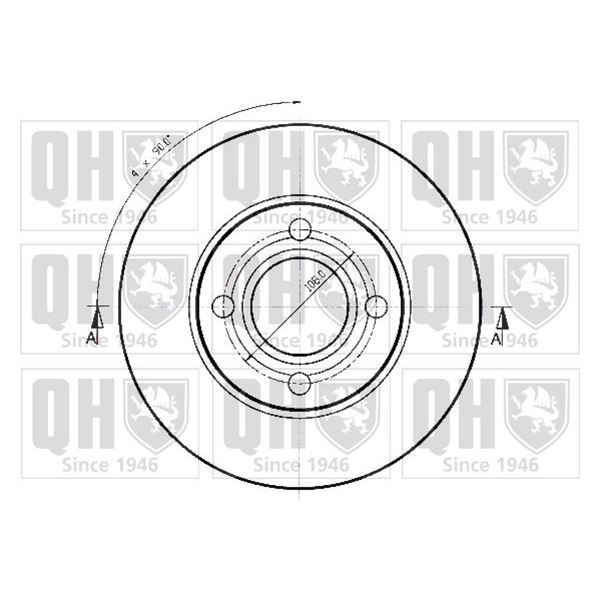 1 disque de frein avant Quinton Hazell BDC3907