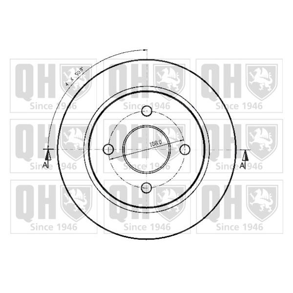 1 disque de frein arrière Quinton Hazell BDC3910