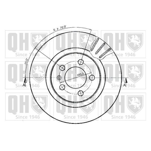 1 disque de frein avant Quinton Hazell BDC3911