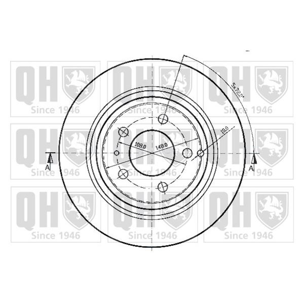 1 disque de frein arrière Quinton Hazell BDC3913