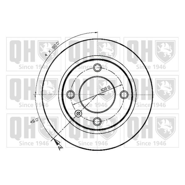 1 disque de frein arrière Quinton Hazell BDC3919