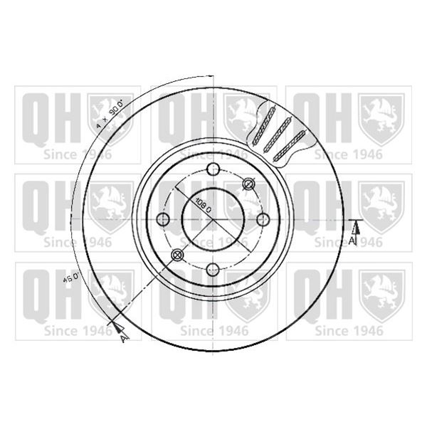 1 disque de frein avant Quinton Hazell BDC3920