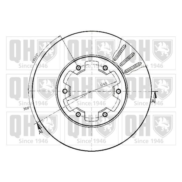 1 disque de frein avant Quinton Hazell BDC3921
