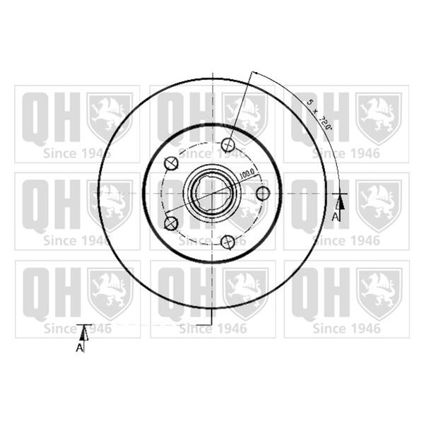 1 disque de frein arrière Quinton Hazell BDC3937