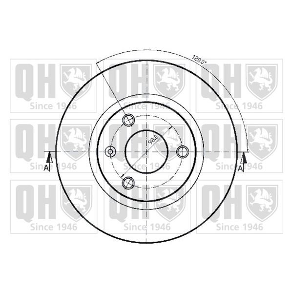 1 disque de frein avant Quinton Hazell BDC3944