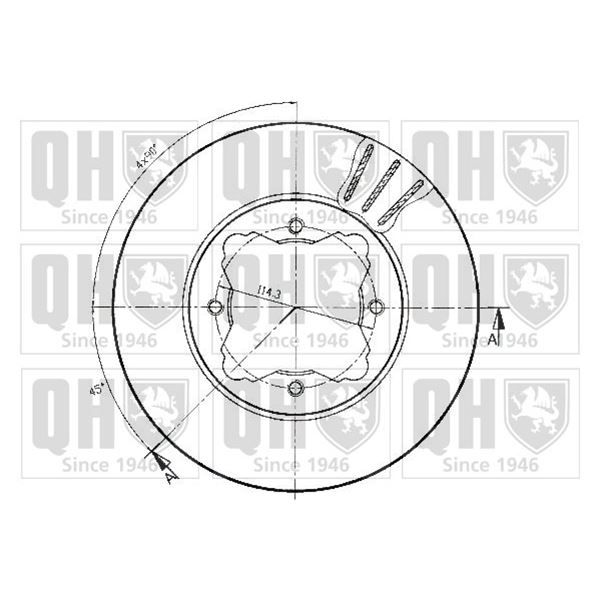 1 disque de frein avant Quinton Hazell BDC4357
