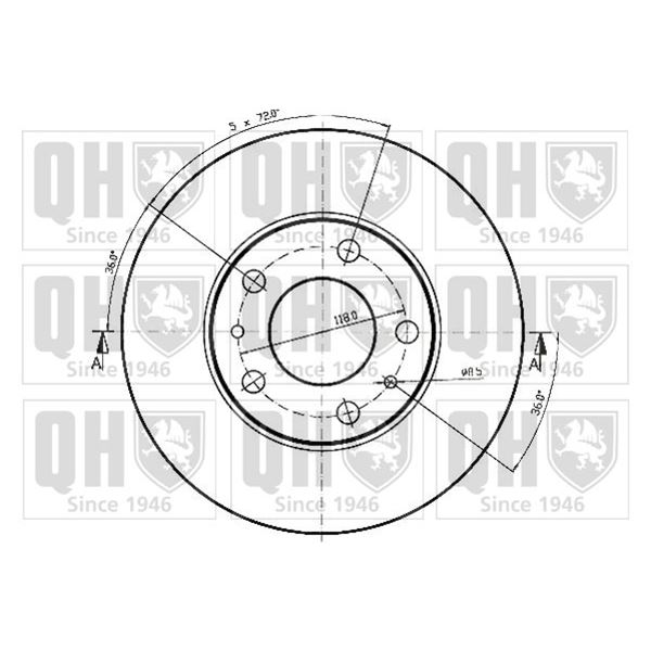 1 disque de frein avant Quinton Hazell BDC4363