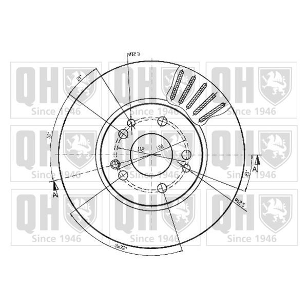 1 disque de frein avant Quinton Hazell BDC4379