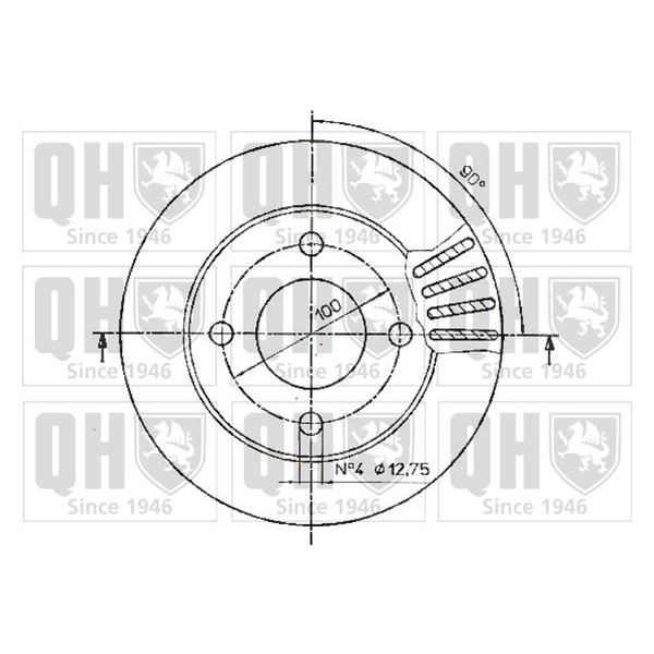 1 disque de frein avant Quinton Hazell BDC4393