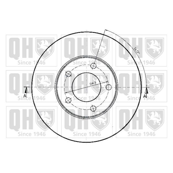 1 disque de frein avant Quinton Hazell BDC4414