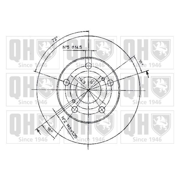 1 disque de frein avant Quinton Hazell BDC4416