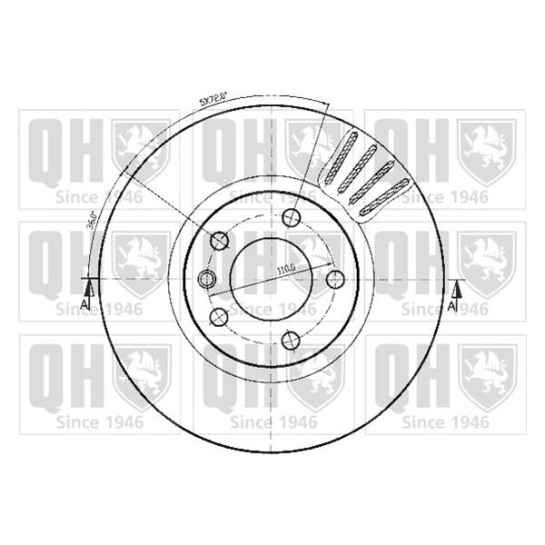 1 disque de frein avant Quinton Hazell BDC4439