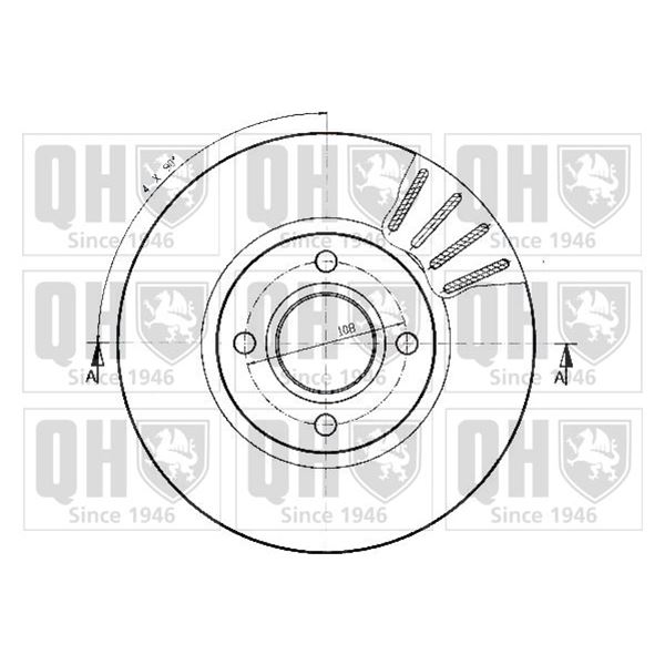 1 disque de frein avant Quinton Hazell BDC4528