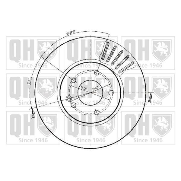 1 disque de frein avant Quinton Hazell BDC4540