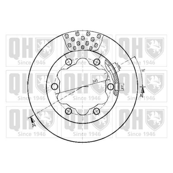 1 disque de frein arrière Quinton Hazell BDC4543