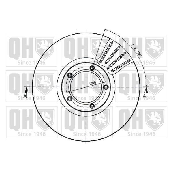 1 disque de frein avant Quinton Hazell BDC4584