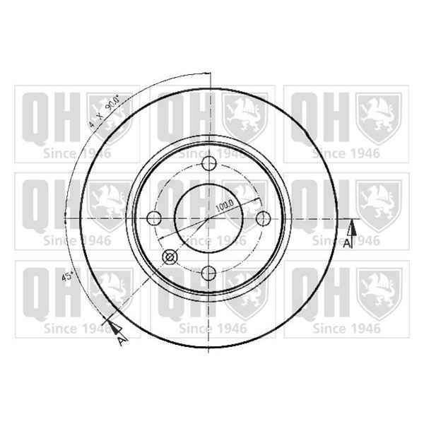 1 disque de frein avant Quinton Hazell BDC4607