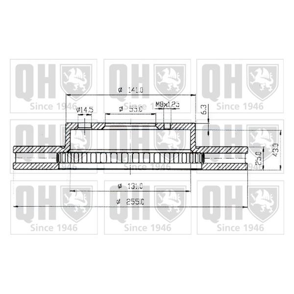 1 disque de frein Quinton Hazell BDC4615
