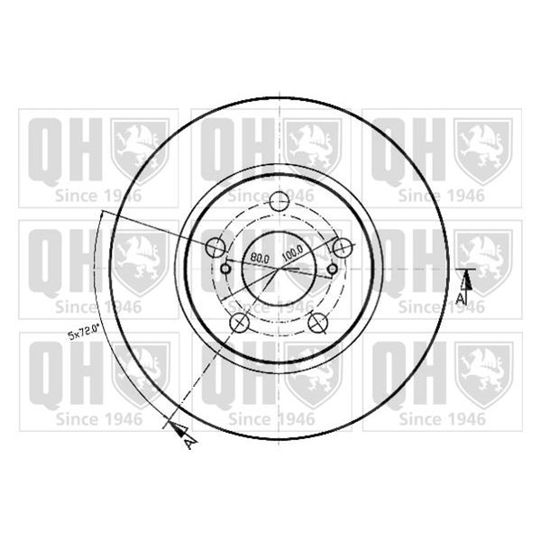1 disque de frein Quinton Hazell BDC4615