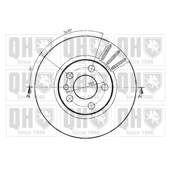 1 disque de frein avant Quinton Hazell BDC4620