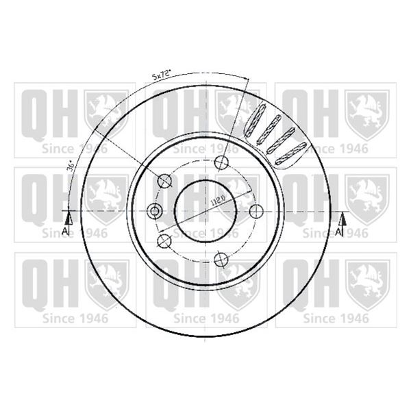 1 disque de frein avant Quinton Hazell BDC4670