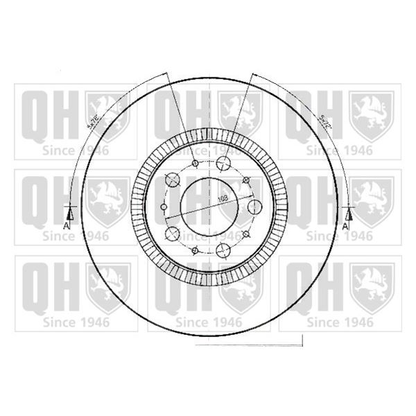 1 disque de frein avant Quinton Hazell BDC4728