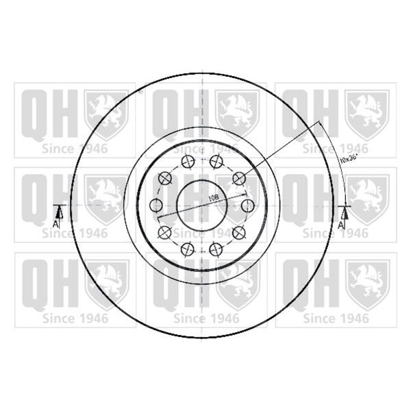 1 disque de frein avant Quinton Hazell BDC4756