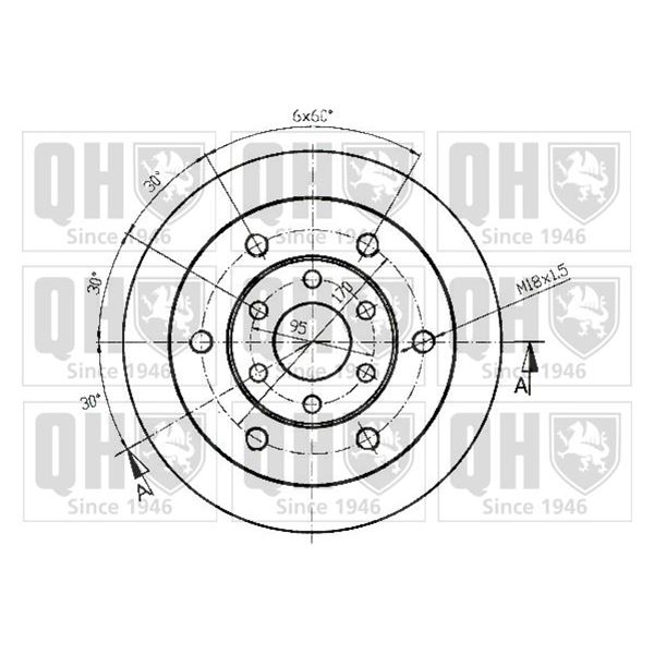 1 disque de frein avant Quinton Hazell BDC4759
