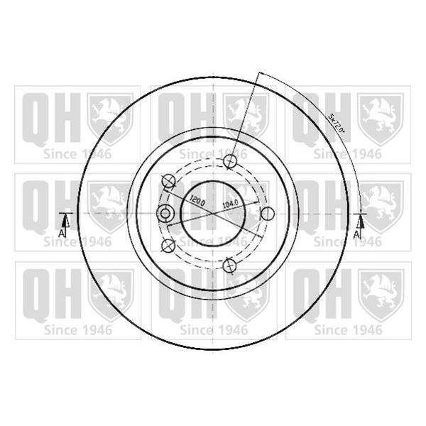 1 disque de frein avant Quinton Hazell BDC4804