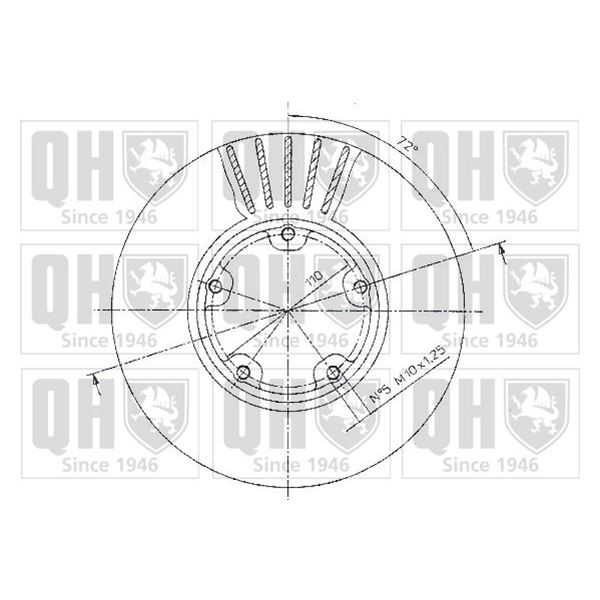 1 disque de frein avant Quinton Hazell BDC4818