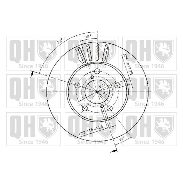 1 disque de frein avant Quinton Hazell BDC4960