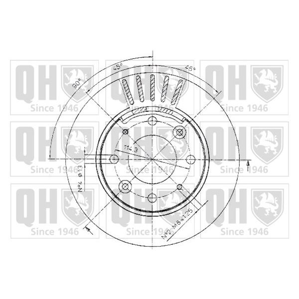 1 disque de frein avant Quinton Hazell BDC5016