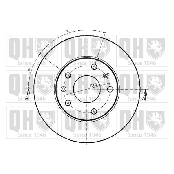 1 disque de frein avant Quinton Hazell BDC5040