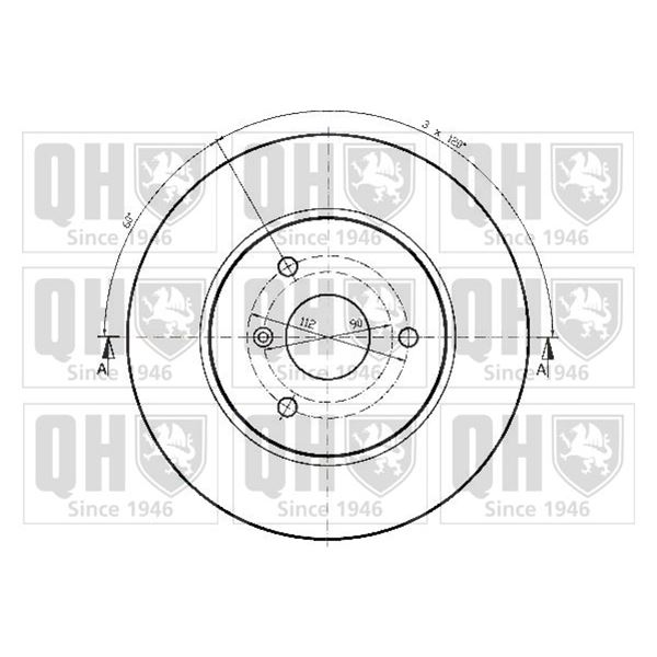 1 disque de frein avant Quinton Hazell BDC5157