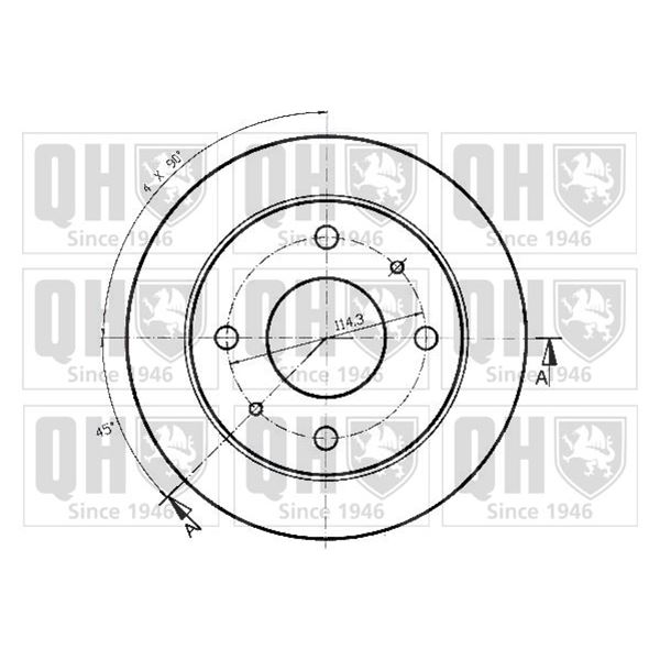 1 disque de frein avant Quinton Hazell BDC5159