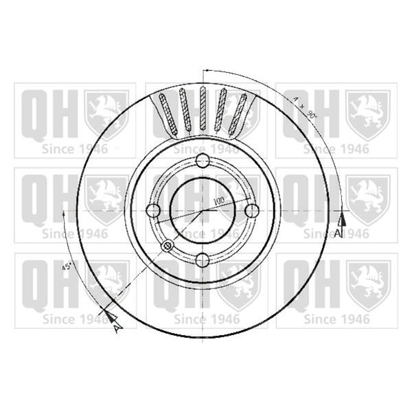 1 disque de frein avant Quinton Hazell BDC5166