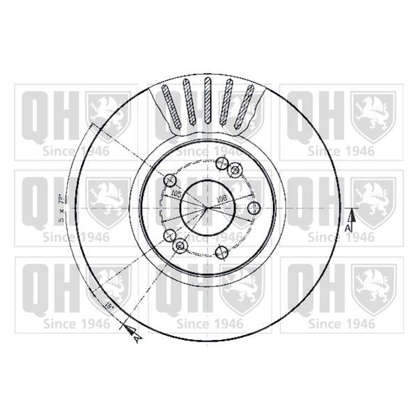 1 disque de frein avant Quinton Hazell BDC5169