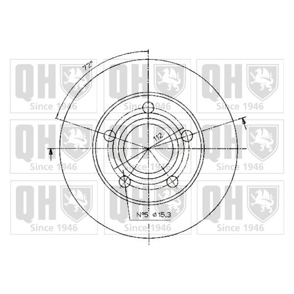 1 disque de frein arrière Quinton Hazell BDC5182